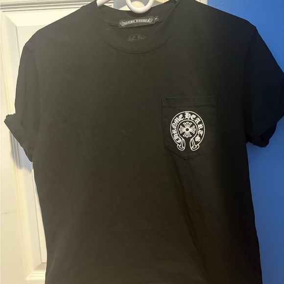 Chrome Hearts Black Tee with White Logo